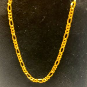 Real 18K GF Yellow Gold 26" in 2mm Figaro Chain